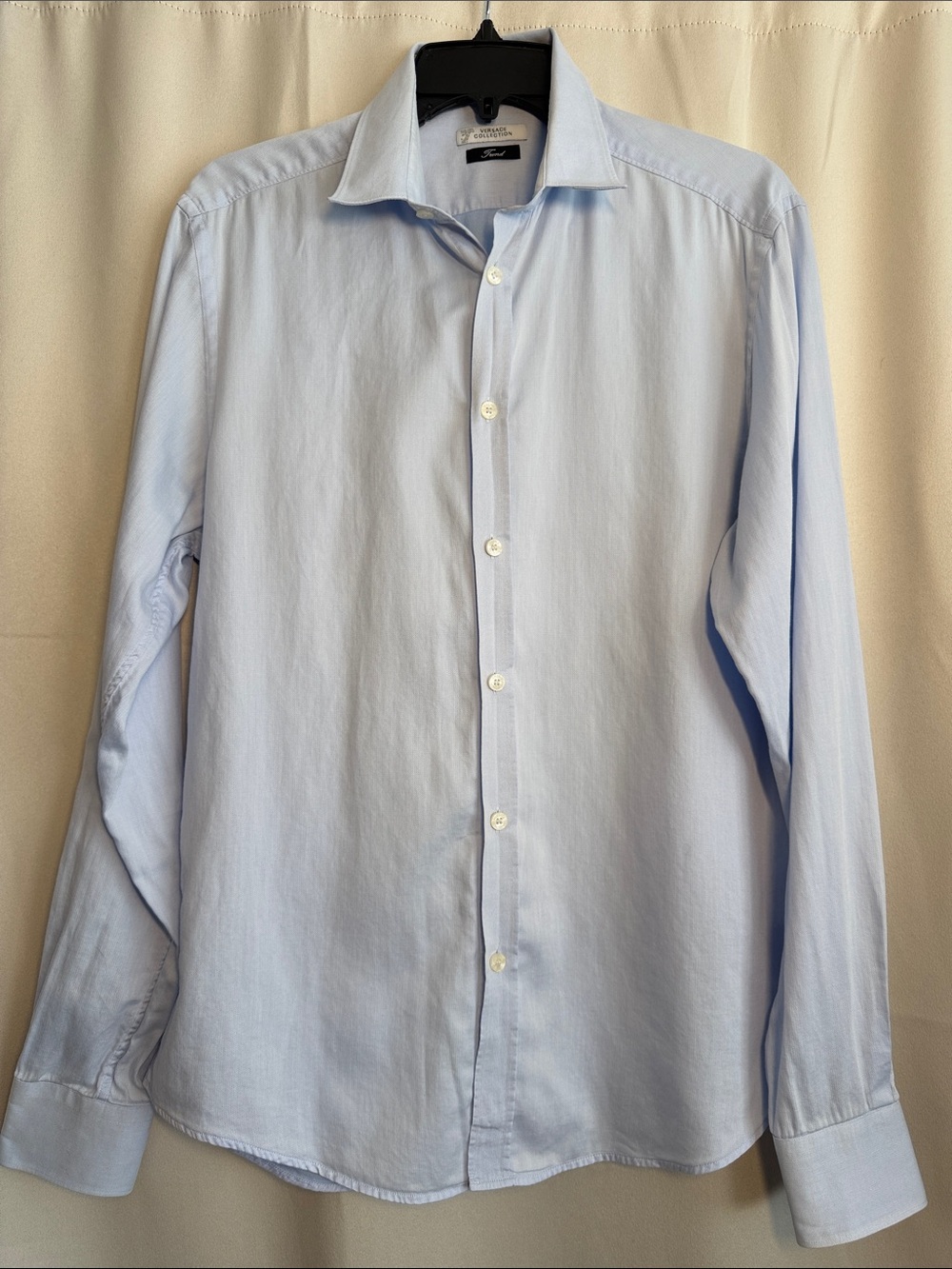 Versace Collection Trend Blue Chevron Pattern Button Down Dress Shirt 16 / 41